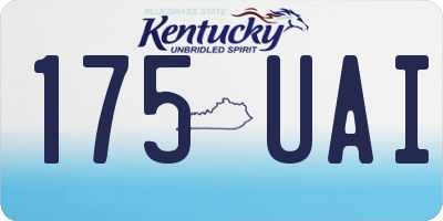 KY license plate 175UAI