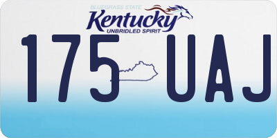 KY license plate 175UAJ