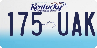 KY license plate 175UAK