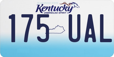 KY license plate 175UAL