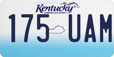 KY license plate 175UAM
