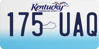 KY license plate 175UAQ