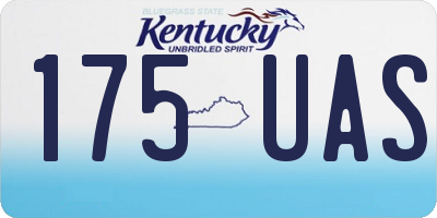 KY license plate 175UAS