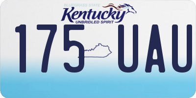 KY license plate 175UAU