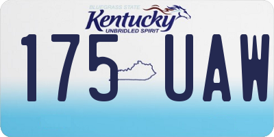 KY license plate 175UAW