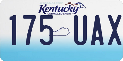 KY license plate 175UAX