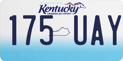 KY license plate 175UAY