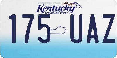 KY license plate 175UAZ