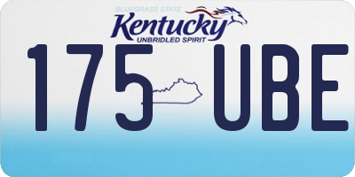 KY license plate 175UBE