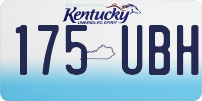 KY license plate 175UBH