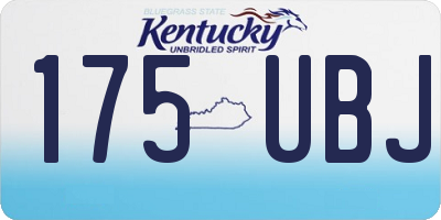 KY license plate 175UBJ