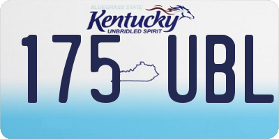 KY license plate 175UBL