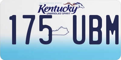KY license plate 175UBM