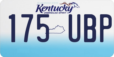 KY license plate 175UBP