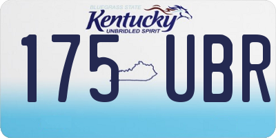 KY license plate 175UBR