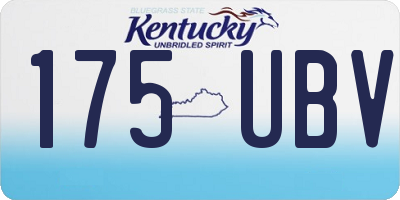 KY license plate 175UBV