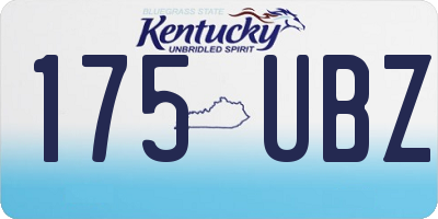 KY license plate 175UBZ