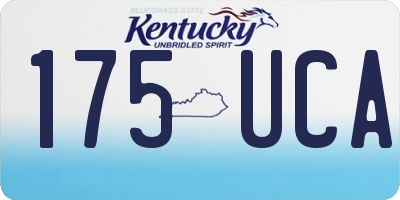 KY license plate 175UCA