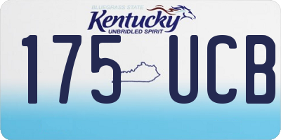 KY license plate 175UCB
