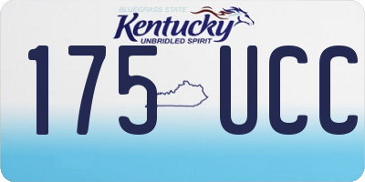 KY license plate 175UCC