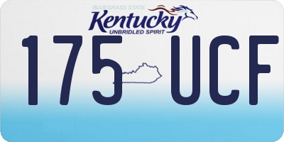 KY license plate 175UCF