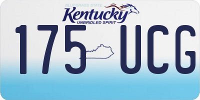 KY license plate 175UCG
