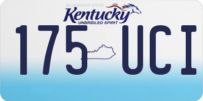 KY license plate 175UCI