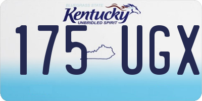 KY license plate 175UGX