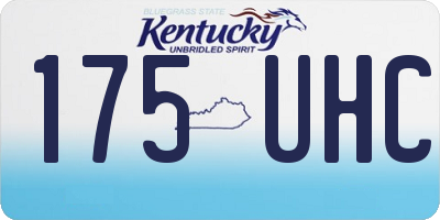 KY license plate 175UHC