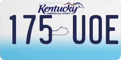 KY license plate 175UOE
