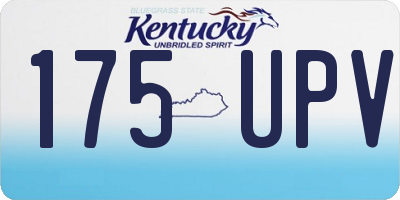 KY license plate 175UPV