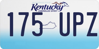 KY license plate 175UPZ