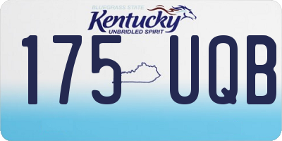 KY license plate 175UQB