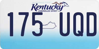 KY license plate 175UQD