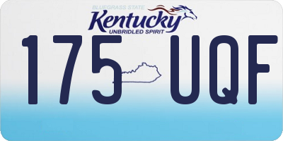 KY license plate 175UQF