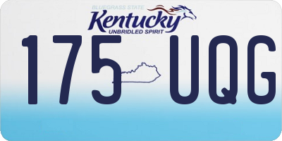 KY license plate 175UQG