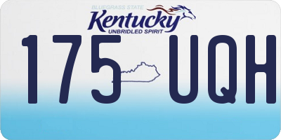 KY license plate 175UQH