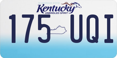 KY license plate 175UQI