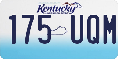 KY license plate 175UQM