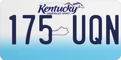 KY license plate 175UQN