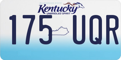 KY license plate 175UQR