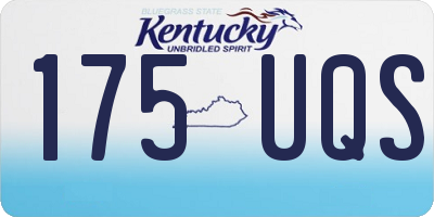 KY license plate 175UQS