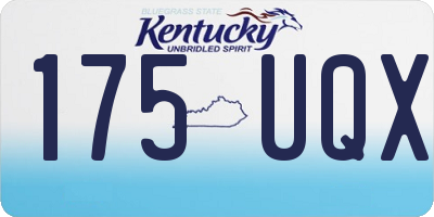KY license plate 175UQX