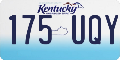 KY license plate 175UQY