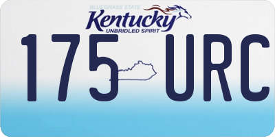 KY license plate 175URC