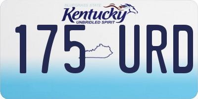KY license plate 175URD