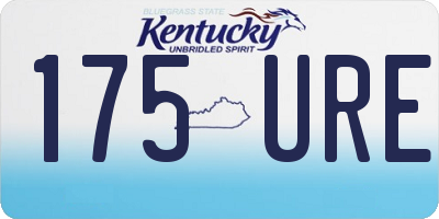 KY license plate 175URE