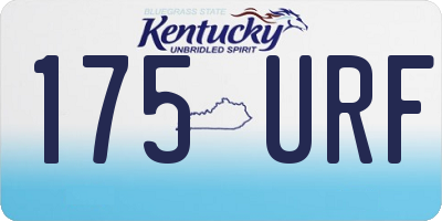 KY license plate 175URF