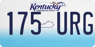 KY license plate 175URG