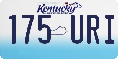 KY license plate 175URI